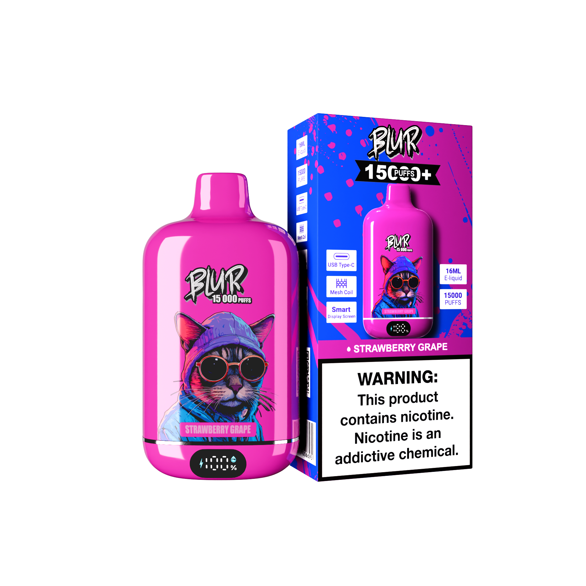 Blur 15K Puffs Strawberry Grape