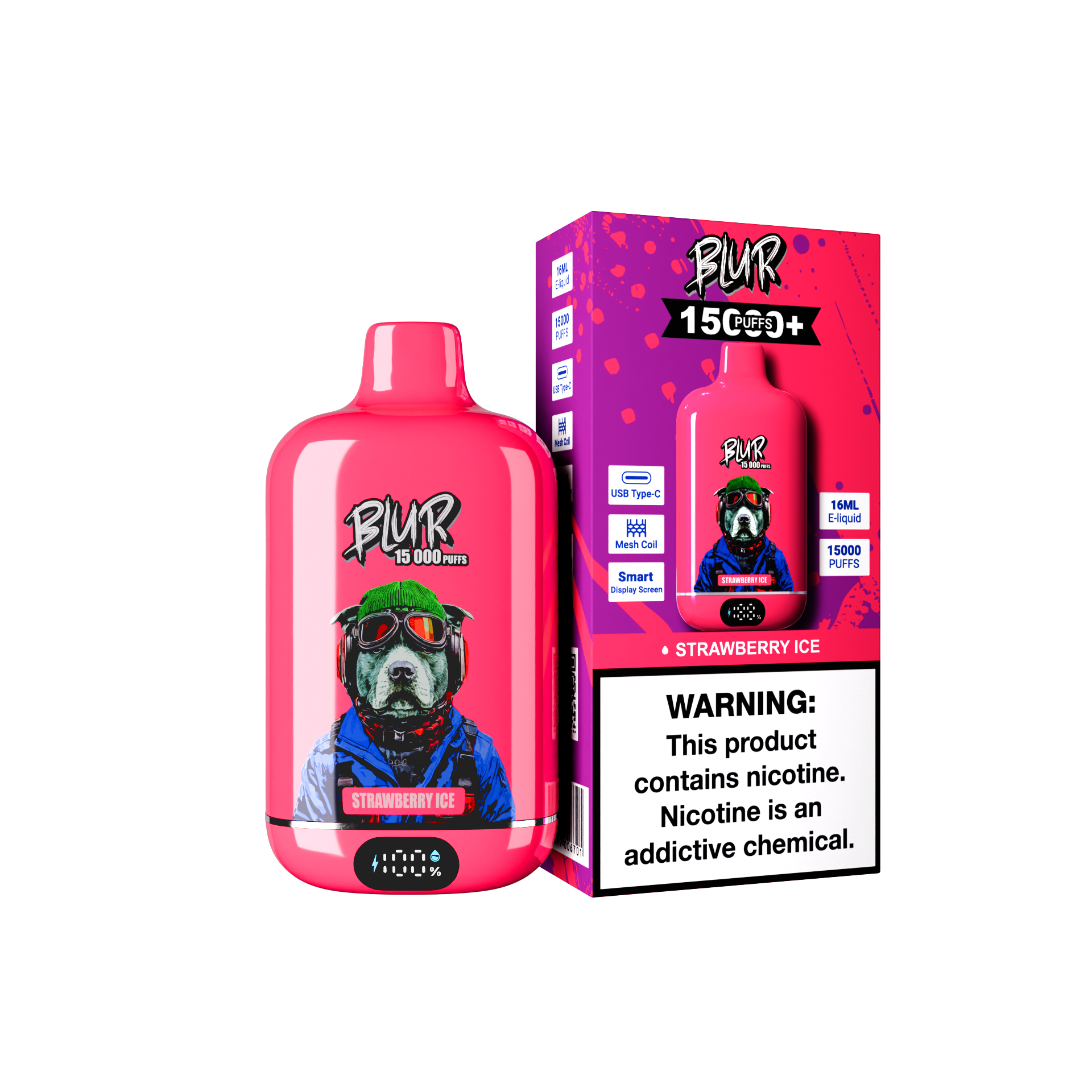 Blur 15K Puffs Strawberry Ice