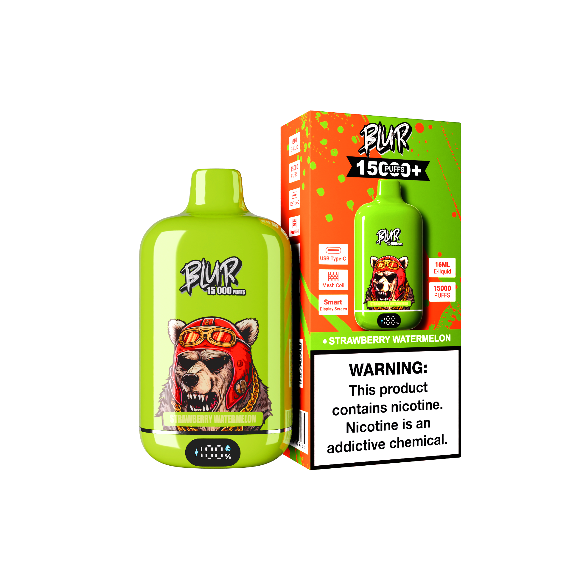 Blur 15K Puffs Strawberry Watermelon